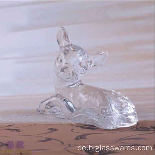 Tierförmiges Kristallglas-Hirsch für die Inneneinrichtung